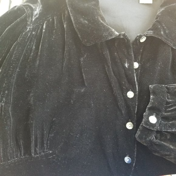 J Jill Black Velvet Shirt - Picture 5 of 5